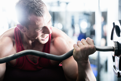 Fitness, Studio, Fitnessstudio, Hantel, Hanteln, Langhantel, Mann